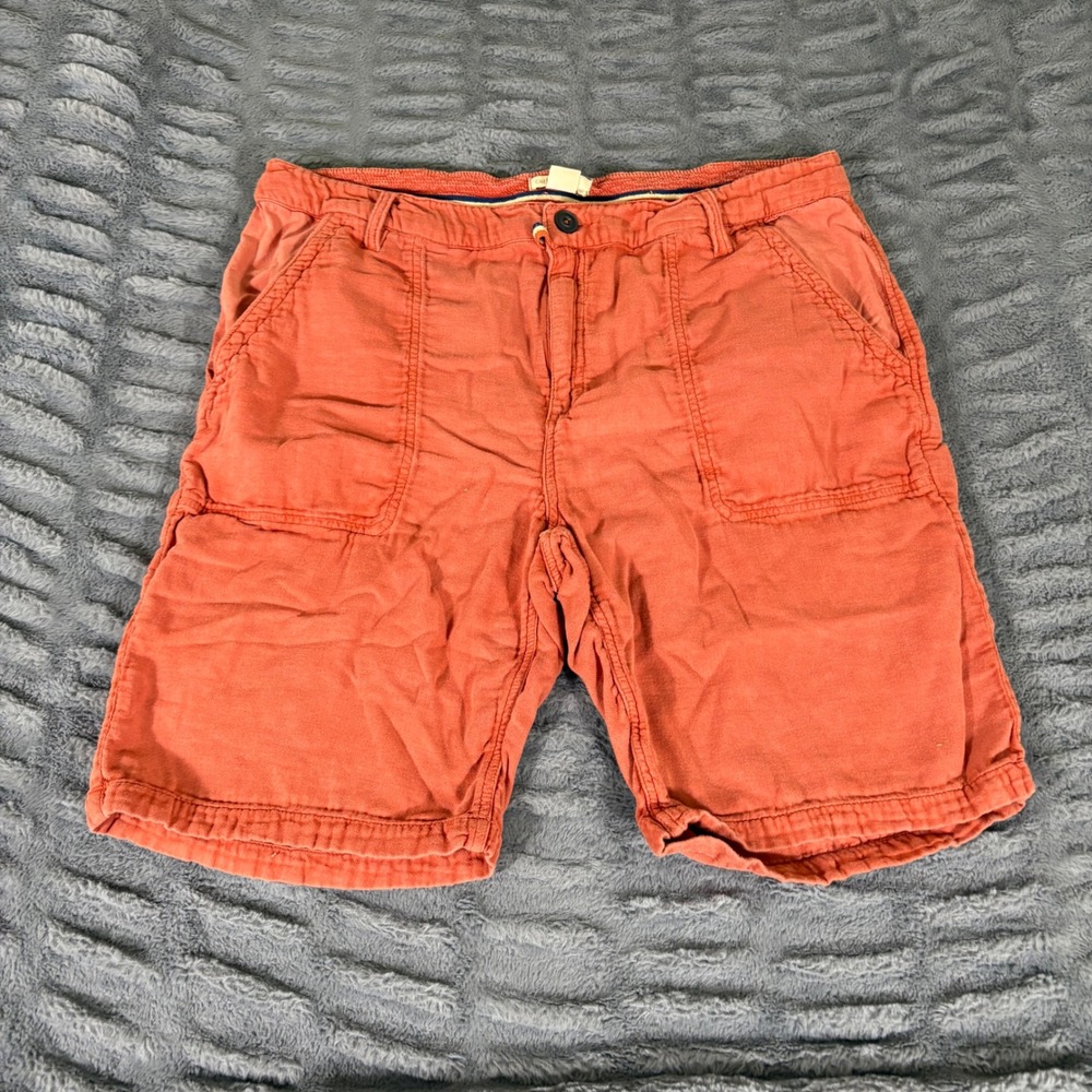 Carbon 2 Cobalt Mens Rust Orange Cotton Utility Cargo Shorts Size 38 RN 129641